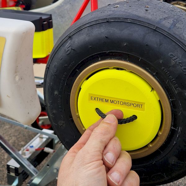 Bouchon de jante arrière pour chauffe pneu - Accessoire karting